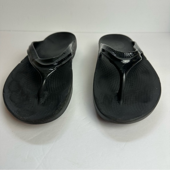 Oofos Oolala Flip Flop Women's Size 9 Sandals EU 40 Thongs Black Recovery - Picture 6 of 10